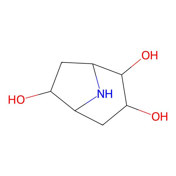 2D Structure of 8-Azabicyclo[3.2.1]octane-2,3,6-triol