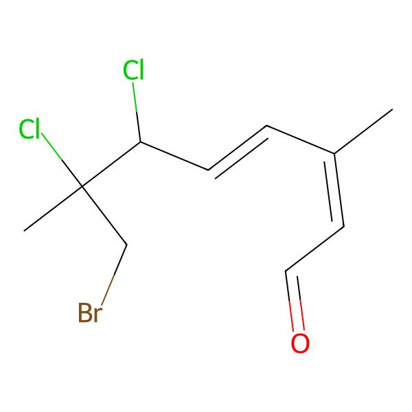 2D Structure of 8-Bromo-6,7-dichloro-3,7-dimethylocta-2,4-dienal