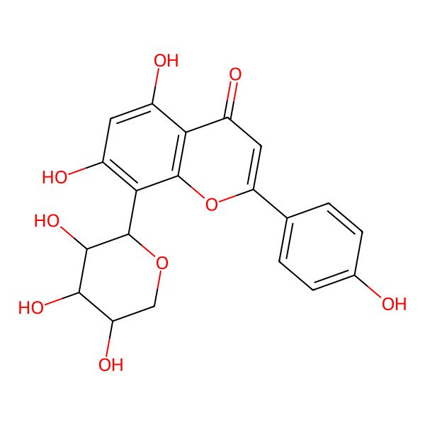 2D Structure of 8-C-alpha-L-Arabinopyranosylapigenin