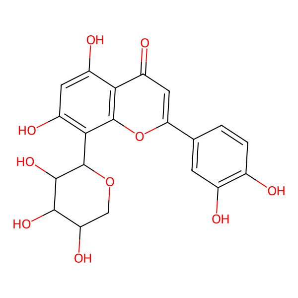2D Structure of 8-C-alpha-L-Arabinosylluteolin