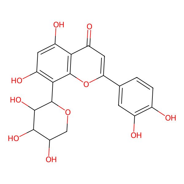 2D Structure of 8-C-alpha-L-Arabinosylluteolin 2D Structure of 8-C-alpha-L-Arabinosylluteolin