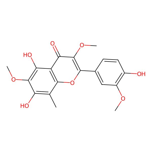 2D Structure of 8-C-Methylquercetagetin 3,6,3'-trimethyl ether