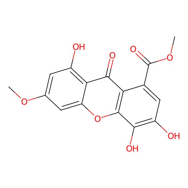2D Structure of 8-Carboxymethyl-1,3,5,6-tetrahydroxyxanthone 2D Structure of 8-Carboxymethyl-1,3,5,6-tetrahydroxyxanthone