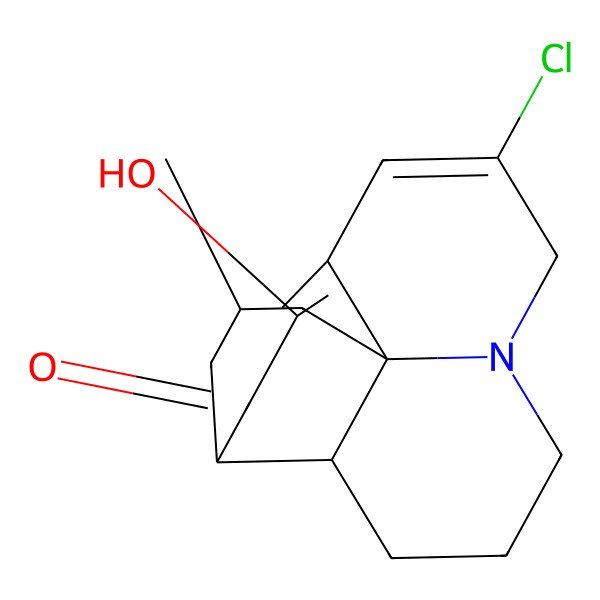 2D Structure of 8-Chloro-11-hydroxy-15-methyl-6-azatetracyclo[8.6.0.01,6.02,13]hexadeca-8,10-dien-12-one