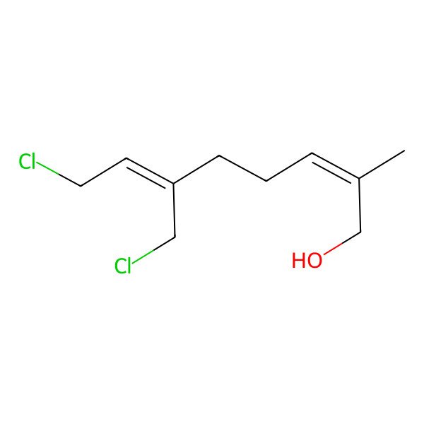 2D Structure of 8-Chloro-6-(chloromethyl)-2-methylocta-2,6-dien-1-ol