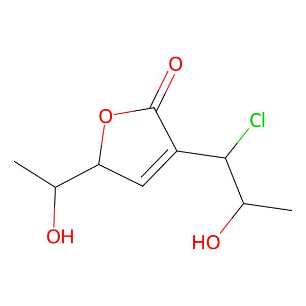 2D Structure of 8-Chloro-9-hydroxy-8,9-deoxyasperlactone