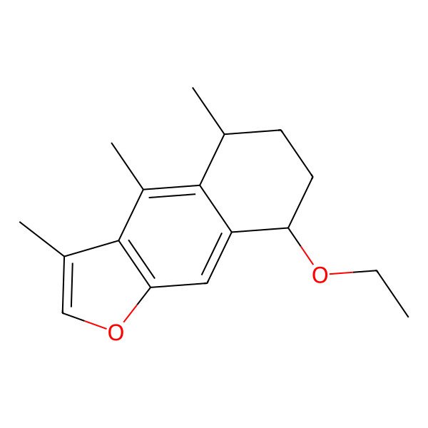 2D Structure of 8-Ethoxy-3,4,5-trimethyl-5,6,7,8-tetrahydrobenzo[f][1]benzofuran