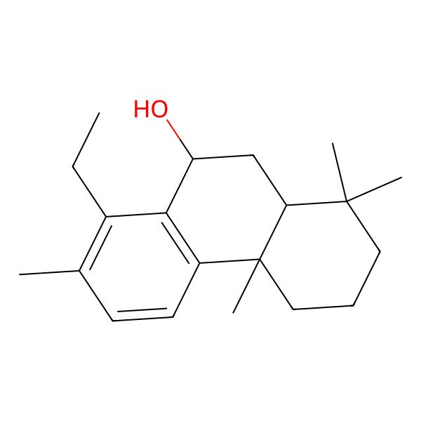 2D Structure of 8-Ethyl-1,1,4a,7-tetramethyl-2,3,4,9,10,10a-hexahydrophenanthren-9-ol 2D Structure of 8-Ethyl-1,1,4a,7-tetramethyl-2,3,4,9,10,10a-hexahydrophenanthren-9-ol