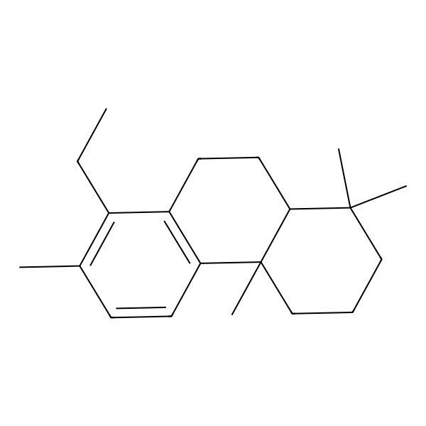 2D Structure of 8-Ethyl-1,1,4a,7-tetramethyl-2,3,4,9,10,10a-hexahydrophenanthrene