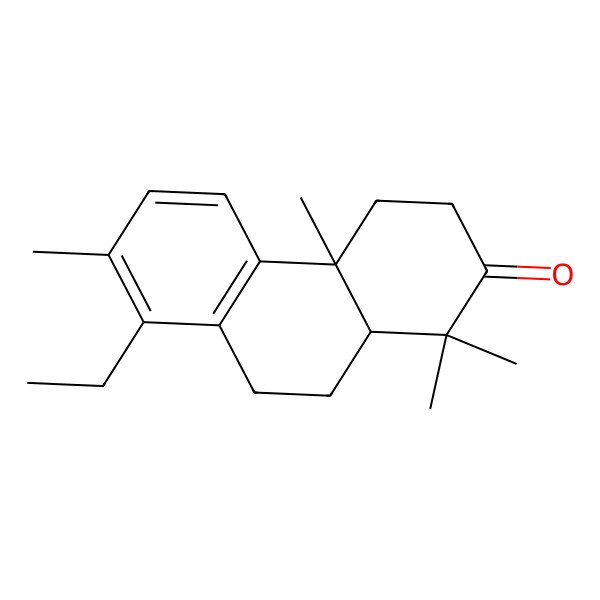 2D Structure of 8-ethyl-1,1,4a,7-tetramethyl-4,9,10,10a-tetrahydro-3H-phenanthren-2-one