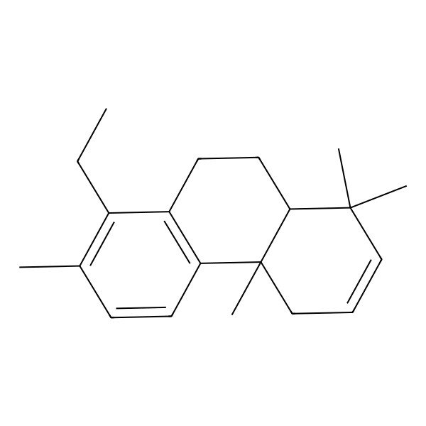 2D Structure of 8-Ethyl-1,1,4a,7-tetramethyl-4,9,10,10a-tetrahydrophenanthrene