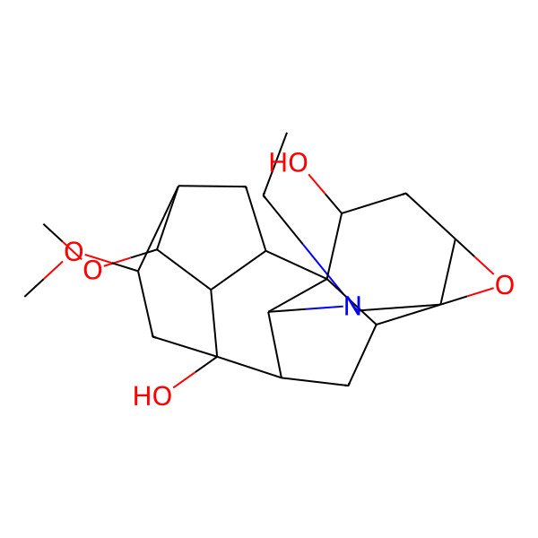 2D Structure of 8-Ethyl-13,15-dimethoxy-5-oxa-8-azaheptacyclo[8.7.2.114,17.01,9.04,6.06,18.011,16]icosane-2,11-diol