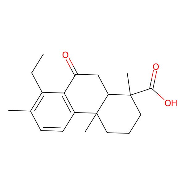 2D Structure of 8-ethyl-1,4a,7-trimethyl-9-oxo-3,4,10,10a-tetrahydro-2H-phenanthrene-1-carboxylic acid