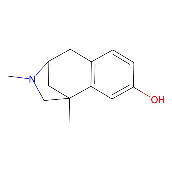 2D Structure of 8-Hydroxy-1,3-dimethyl-2,3,4,5-tetrahydro-1,4-methano-3-benz-azepine