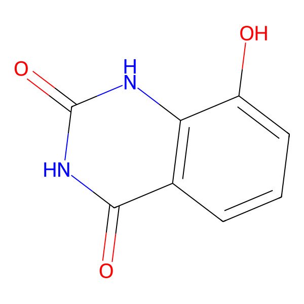 2D Structure of 8-hydroxy-1H-quinazoline-2,4-dione