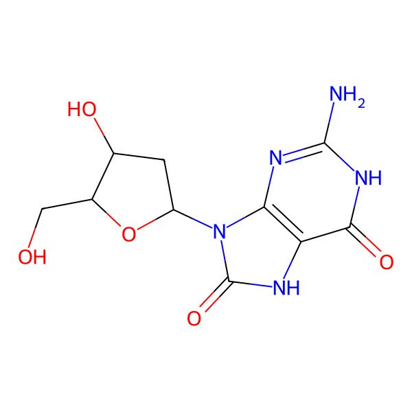 2D Structure of 8-Hydroxy-2'-Deoxyguanosine
