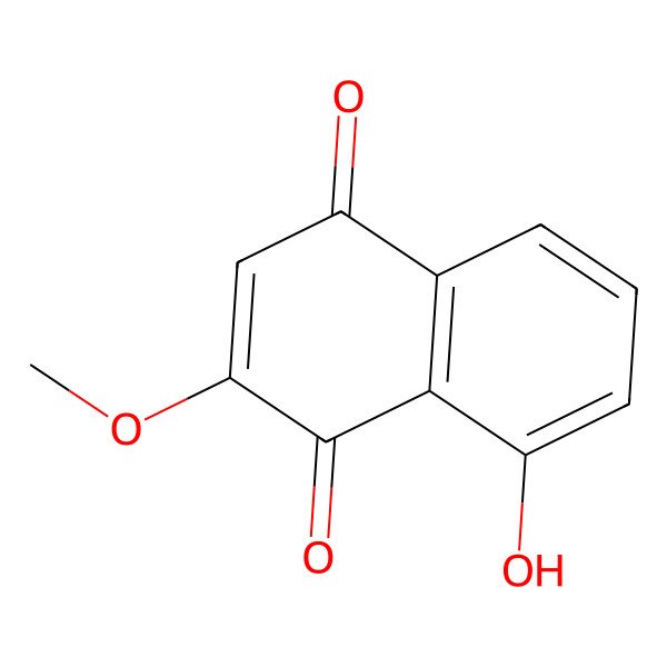 2D Structure of 8-Hydroxy-2-methoxynaphthalene-1,4-dione