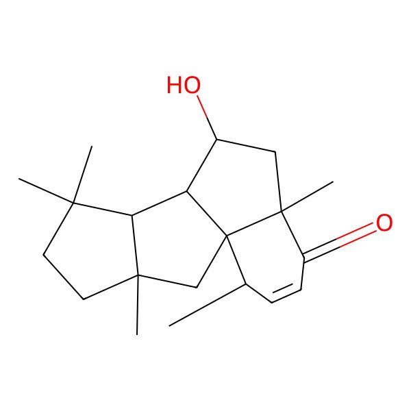 2D Structure of 8-Hydroxy-2,6,11,11,14-pentamethyltetracyclo[7.6.0.01,6.010,14]pentadec-3-en-5-one