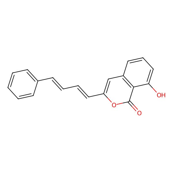2D Structure of 8-Hydroxy-3-(4-phenylbuta-1,3-dienyl)isochromen-1-one