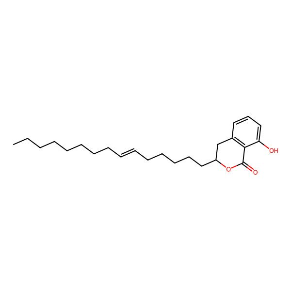 2D Structure of 8-Hydroxy-3-pentadec-6-enyl-3,4-dihydroisochromen-1-one