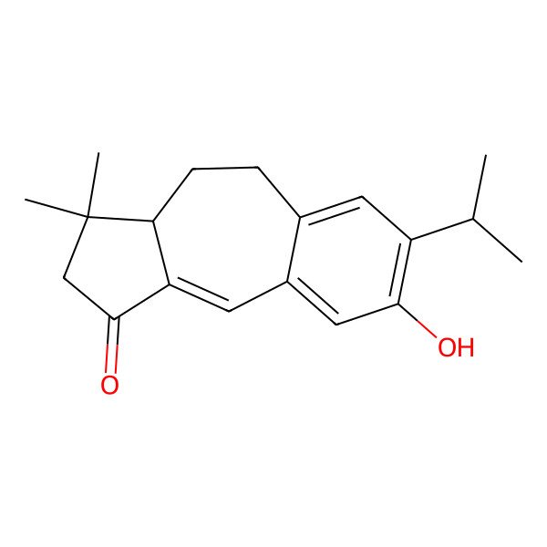 2D Structure of 8-Hydroxy-3,3-dimethyl-7-propan-2-yl-2,3a,4,5-tetrahydrobenzo[g]azulen-1-one