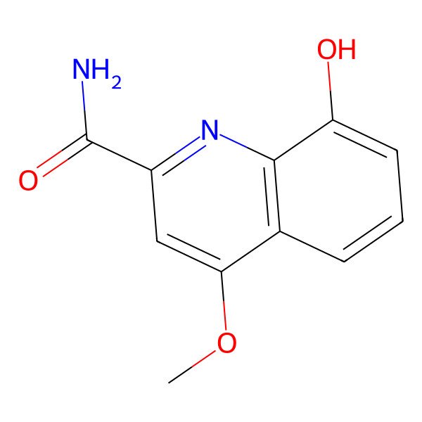 2D Structure of 8-Hydroxy-4-methoxyquinoline-2-carboxamide