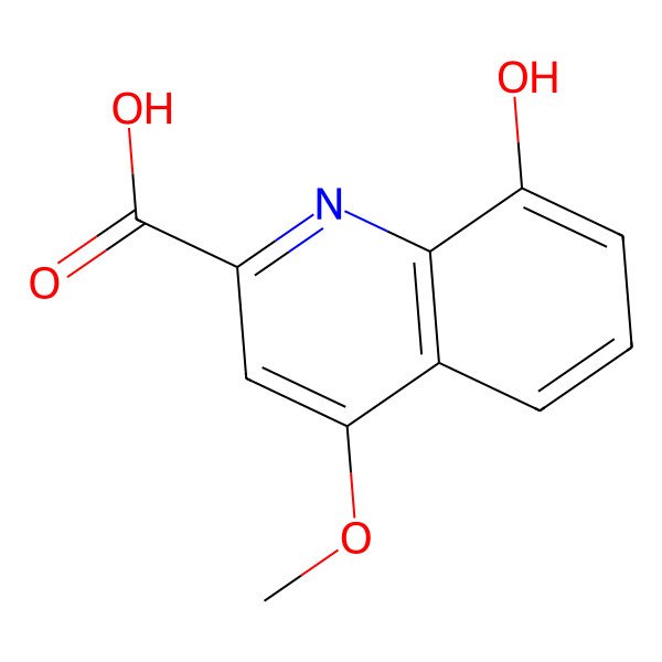 2D Structure of 8-Hydroxy-4-methoxyquinoline-2-carboxylic acid