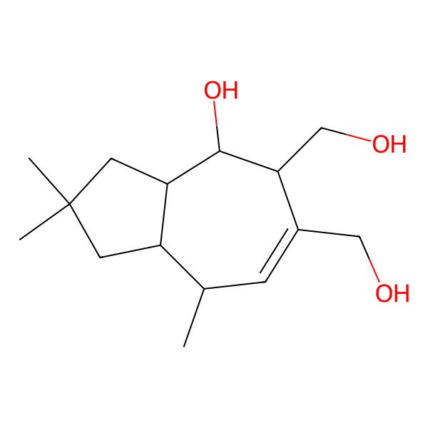 2D Structure of 8-Hydroxy-4(6)-lactarene-5,14-diol