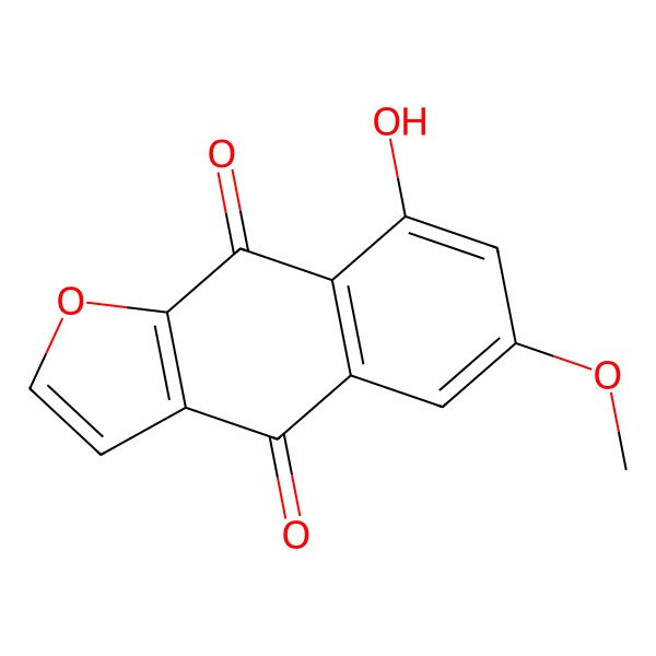 2D Structure of 8-Hydroxy-6-methoxybenzo[f][1]benzofuran-4,9-dione