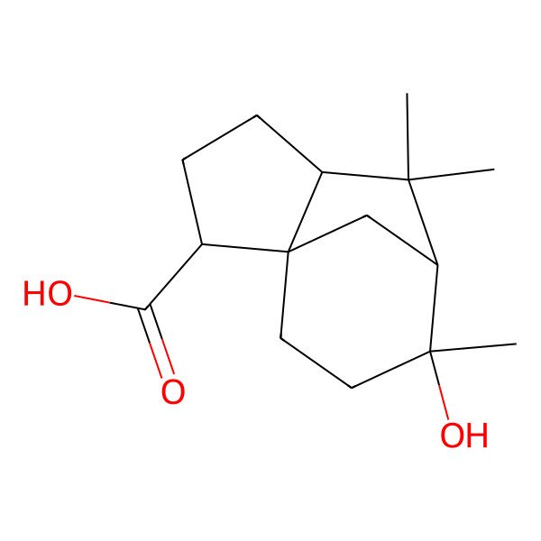 2D Structure of 8-Hydroxy-6,6,8-trimethyltricyclo[5.3.1.01,5]undecane-2-carboxylic acid