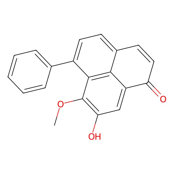 2D Structure of 8-Hydroxy-7-methoxy-6-phenylphenalen-1-one