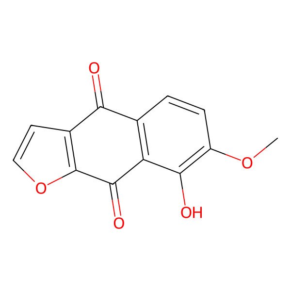 2D Structure of 8-Hydroxy-7-methoxybenzo[f][1]benzofuran-4,9-dione