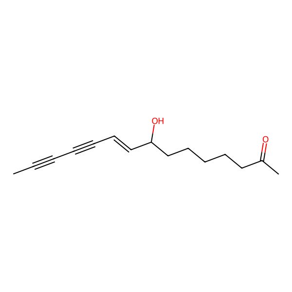 2D Structure of 8-Hydroxy-9-pentadecene-11,13-diyn-2-one, (9E)-