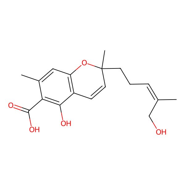 2D Structure of 8'-Hydroxycannabiorcichromenic acid