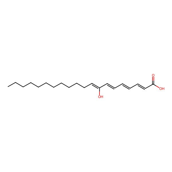 2D Structure of 8-Hydroxyicosa-2,4,6,8-tetraenoic acid