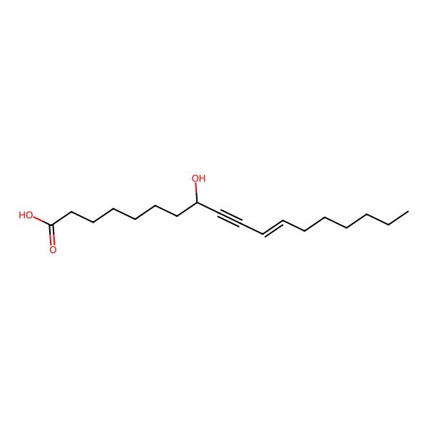 2D Structure of 8-Hydroxyoctadec-11-en-9-ynoic acid
