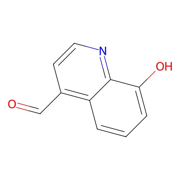 2D Structure of 8-Hydroxyquinoline-4-carbaldehyde