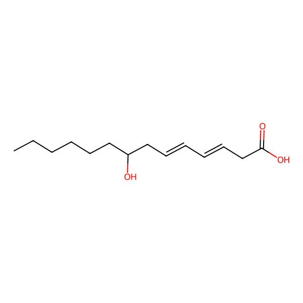 2D Structure of 8-Hydroxytetradeca-3,5-dienoic acid
