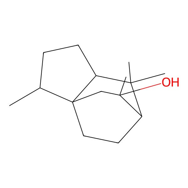 2D Structure of (1R,2S,5S,7R,8R)-2,6,6,8-tetramethyltricyclo[5.2.2.01,5]undecan-8-ol