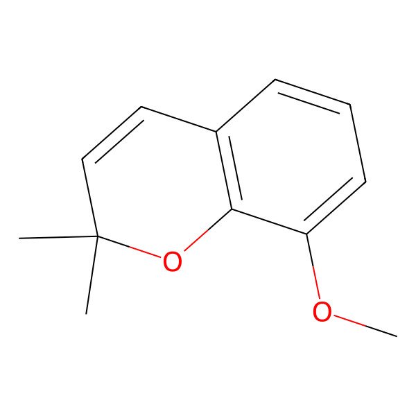 2D Structure of 8-Methoxy-2,2-dimethylchromene