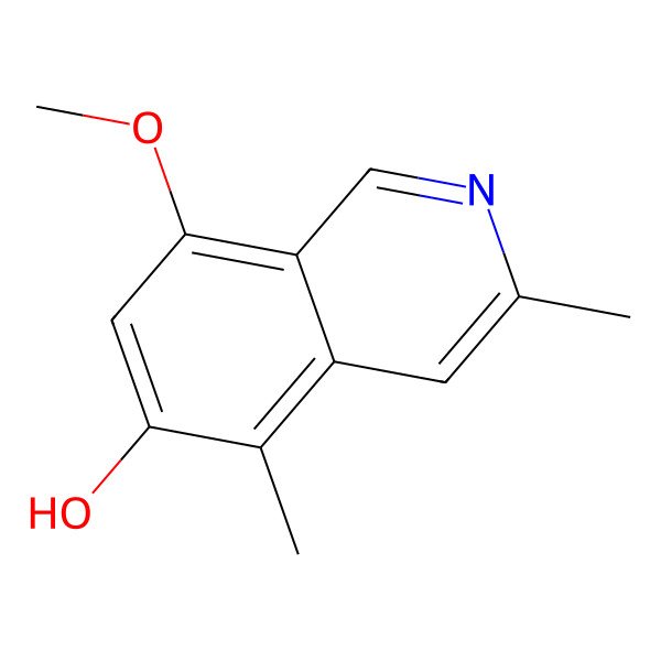 2D Structure of 8-Methoxy-3,5-dimethylisoquinolin-6-ol