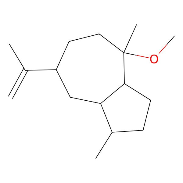 2D Structure of 8-methoxy-3,8-dimethyl-5-prop-1-en-2-yl-2,3,3a,4,5,6,7,8a-octahydro-1H-azulene