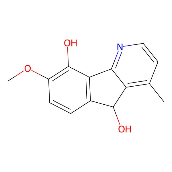 2D Structure of 8-methoxy-4-methyl-5H-indeno[3,2-b]pyridine-5,9-diol
