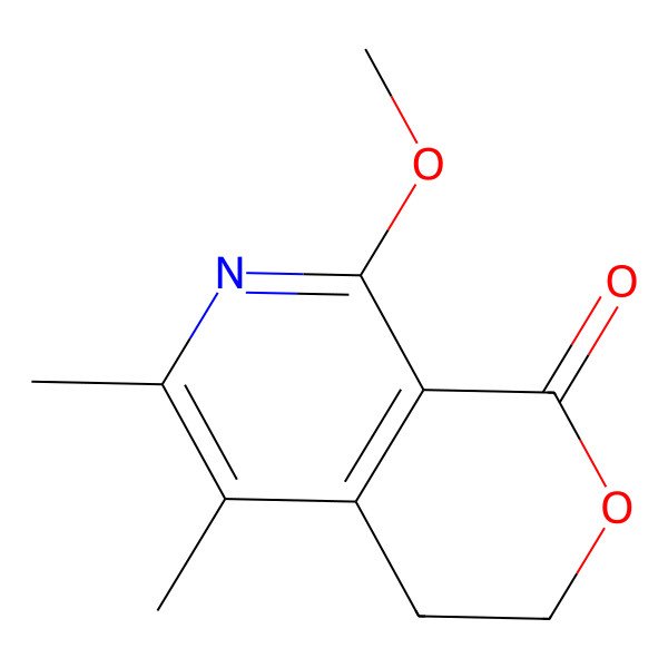 2D Structure of 8-Methoxy-5,6-dimethyl-3,4-dihydropyrano[3,4-c]pyridin-1-one