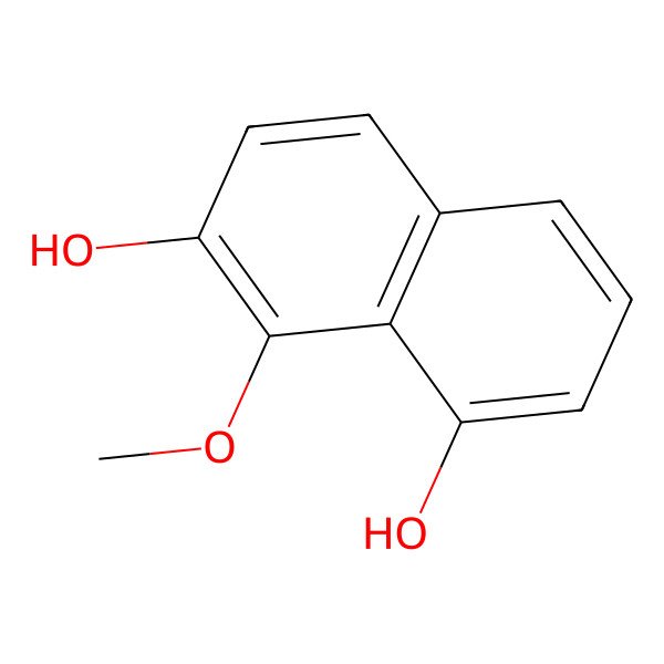 2D Structure of 8-Methoxynaphthalene-1,7-diol