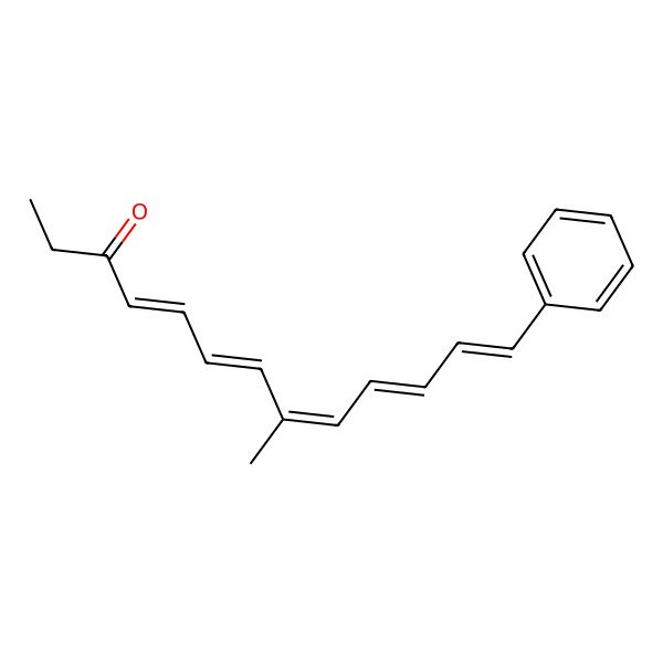 2D Structure of 8-Methyl-13-phenyltrideca-4,6,8,10,12-pentaen-3-one