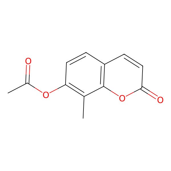 2D Structure of (8-Methyl-2-oxochromen-7-yl) acetate