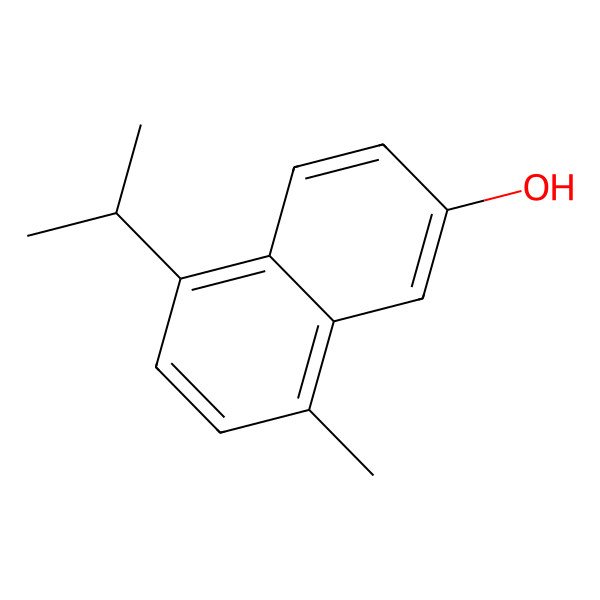 2D Structure of 8-Methyl-5-propan-2-ylnaphthalen-2-ol