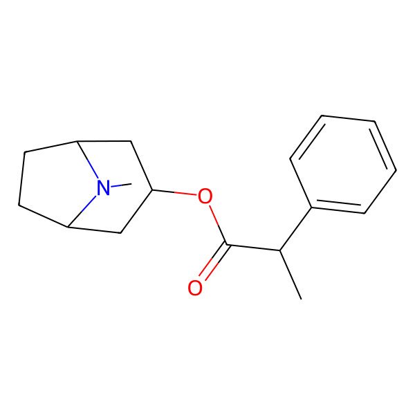 2D Structure of (8-Methyl-8-azabicyclo[3.2.1]octan-3-yl) 2-phenylpropanoate