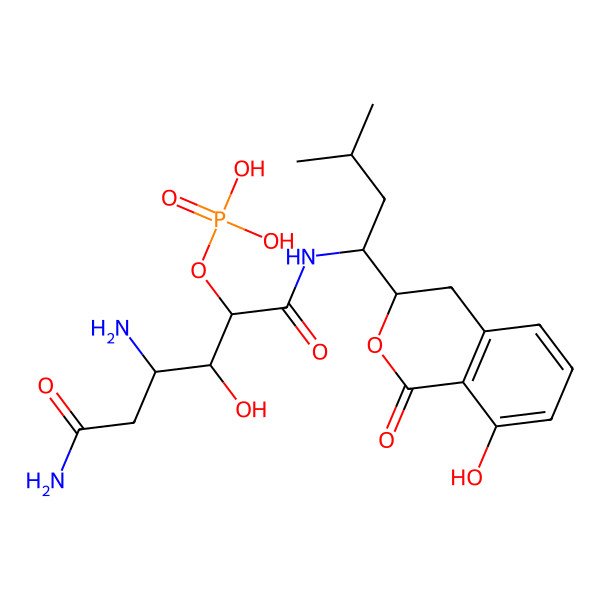 2D Structure of 8'-Phosphoamicoumacin A